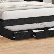 vidaXL Sänglådor Svart ek 140 x 36.5 x 16.5 cm Konstruerat trä