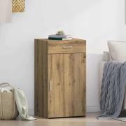 vidaXL Sideboard med låda artisan ek 50 x 42,5 x 93 cm Konstruerat trä