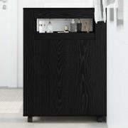 vidaXL Badrumsmöbelset Svart Ek 65 x 23 x 87 cm Konstruerat trä