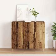 vidaXL Sideboard Gammalt trä 90 x 34 x 80 cm Konstruerat trä
