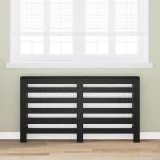 vidaXL Radiatorlock Svart Ek 149 x 20 x 82 cm 1 x Tvättmaskin Skåp