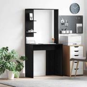 vidaXL Skrivbord Svart Ek 78,5 x 37 x 154,5 cm Konstruerat trä