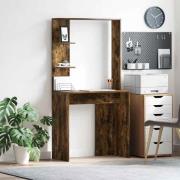 vidaXL Skrivbord Rökfärgad ek 78.5 x 37 x 154.5 cm Konstruerat trä