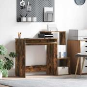 vidaXL Bord med hylla Rökfärgad ek 106 x 40 x 88,5 cm Konstruerat trä