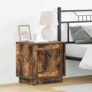 vidaXL Nattduksbord med 2 pcs Rökfärgad ek 44 x 34.5 x 45 cm