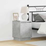 vidaXL Nattduksbord 2 pcs Betonggrå 39 x 34,5 x 50 cm Konstruerat trä