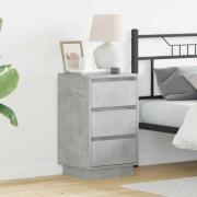 vidaXL Nattduksbord Betonggrå 39 x 34,5 x 65 cm Konstruerat trä