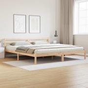 vidaXL Sängram med huvudgavel Brun 225,5 x 185,5 x 69,5 cm Massiv furu