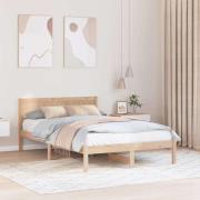 vidaXL Sängram Brun 120 x 190 cm Massivt tallträ