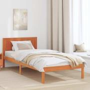 vidaXL Sängram Brun 80 x 200 cm Massivt tallträ