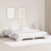 vidaXL Sängram Vit 180 x 200 cm Massiv furu