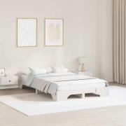 vidaXL Sängram Vit 140 x 190 cm Massiv furu