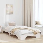 vidaXL Sängram Vit 80 x 200 cm Massiv furu