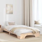 vidaXL Sängram Naturfärg 75 x 190 cm Massiv furu
