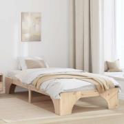 vidaXL Sängram Naturfärg 100 x 200 cm Massiv furu