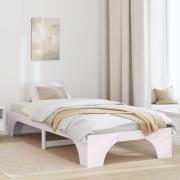 vidaXL Sängram Vit 90 x 190 cm Massiv furu