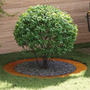 vidaXL Platta Treringar 5 pcs Brun Ø90 / 120 cm cortenstål