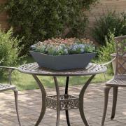 vidaXL Trädgårds Skål Planter 5 pcs Antracit 50 x 50 x 15 cm Stål