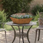 vidaXL Trädgårdsplanterare 5 pcs Rostig 50 x 50 x 15 cm