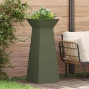 vidaXL Pelarkrukor 2 pcs Olivgrön 40 x 40 x 100 cm Stål