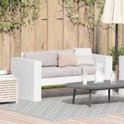 vidaXL Trädgårdsoffa Vit 134 x 60 x 62 cm Massiv furu