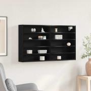 vidaXL Skåp med hylla Svart ek 100 x 15 x 58 cm Konstruerat trä