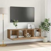 vidaXL TV-skåp 2 pcs Brun 60 x 30 x 30 cm Konstruerat trä
