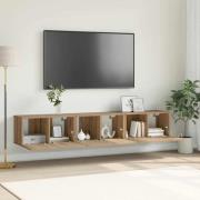 vidaXL TV-bänkset 3 pcs Brun 60 x 30 x 30 cm Konstruerat trä