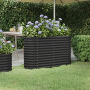 vidaXL Odlingslåda galvaniserat stål 114x40x68 cm antracit