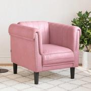 vidaXL Fåtölj rosa sammet