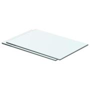 vidaXL Hyllplan 2 st glas genomskinlig 40x20 cm