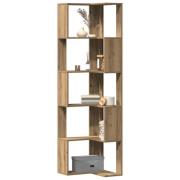 vidaXL Bokhylla hörn 5 hyllplan ek 50x50x179 cm konstruerat trä