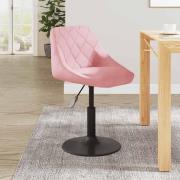 vidaXL Matstol rosa sammet