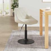 vidaXL Barstol gräddvit sammet