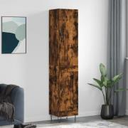 vidaXL Högskåp rökfärgad ek 34,5x34x180 cm konstruerat trä