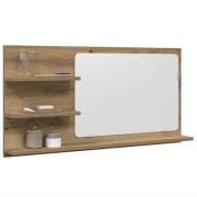 vidaXL Spegelskåp för badrum artisan ek 90x11x45 cm konstruerat trä
