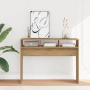 vidaXL Konsolbord artisan ek 105x30x80 cm konstruerat trä