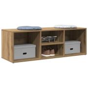 vidaXL Skoförvaringsbänk artisan ek 105x35x35 cm konstruerat trä