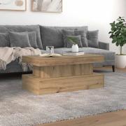 vidaXL Soffbord med LED ek 90x50x40 cm
