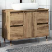 vidaXL Badrumsskåp artisan ek 80x33x60 cm konstruerat trä