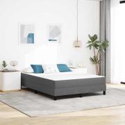 vidaXL Sängmadrass med madrass Ljusgrå 140 x 200 cm tyg