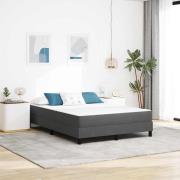 vidaXL Sängmadrass med madrass Grå 160 x 200 cm tyg