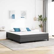 vidaXL Sängmadrass med madrass Grå 180 x 200 cm tyg