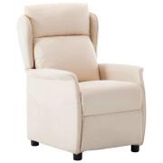 vidaXL Reclinerfåtölj Kräm 67.5 x 93.5 x 101.5 cm tyg