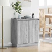vidaXL Skänk med hylla Grå Sonoma 71 x 34.5 x 75 cm Konstruerat trä