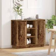 vidaXL Sideboard med hylla Gammalt trä 90 x 32 x 75 cm Konstruerat trä