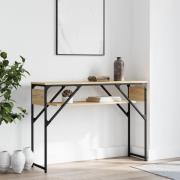 vidaXL Avlastningsbord med hylla sonoma-ek 105x30x75cm konstruerat trä
