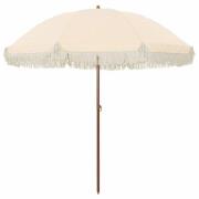 vidaXL Parasoll Gul och Vit Ø 205 x 209 cm Stål