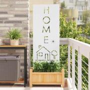 vidaXL Trädgårds integritetsskärm Vit 50 x 140 cm Kallvalsat stål