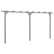 vidaXL Pergola grå 400x40x205 cm impregnerad furu